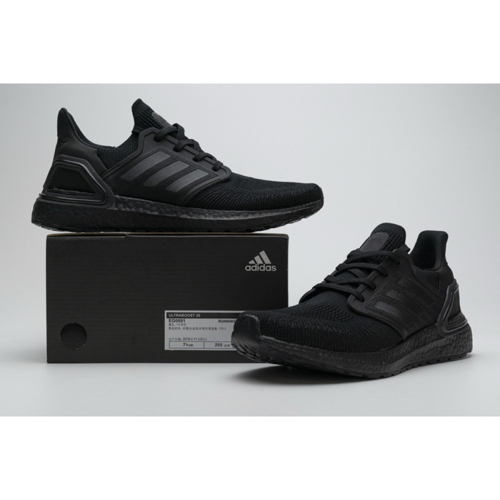 Adidas Ultra BOOST 20 CONSORTIUM Triple Black Real Boost