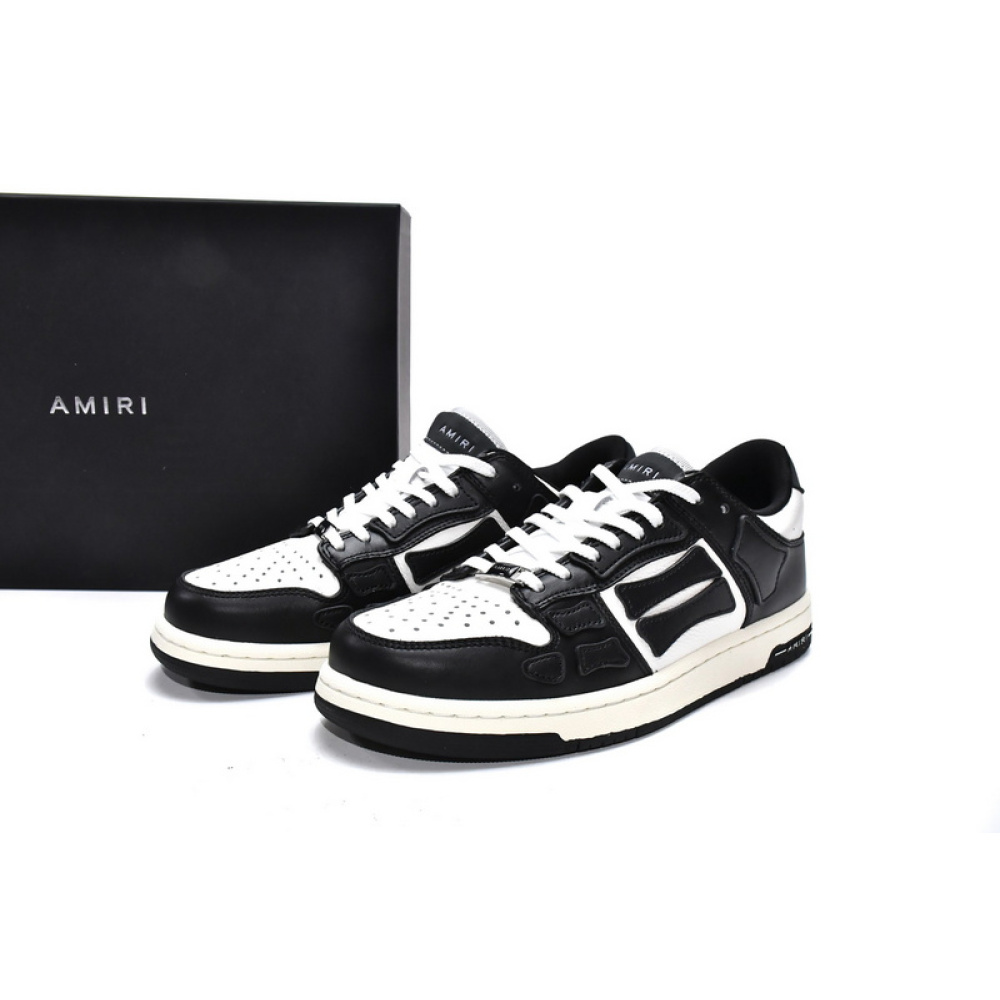 AMIRI Skel Top Low Black White