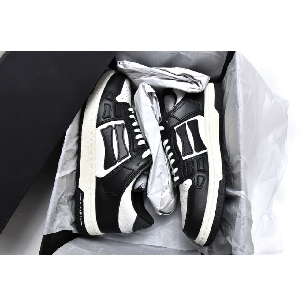 AMIRI Skel Top Low Black White