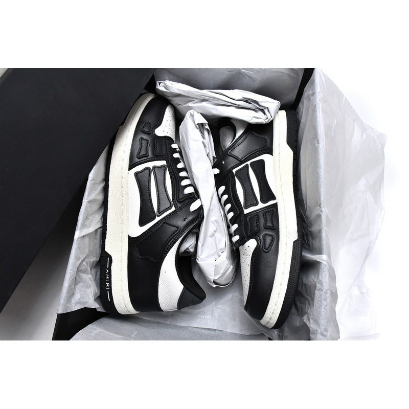 AMIRI Skel Top Low Black White