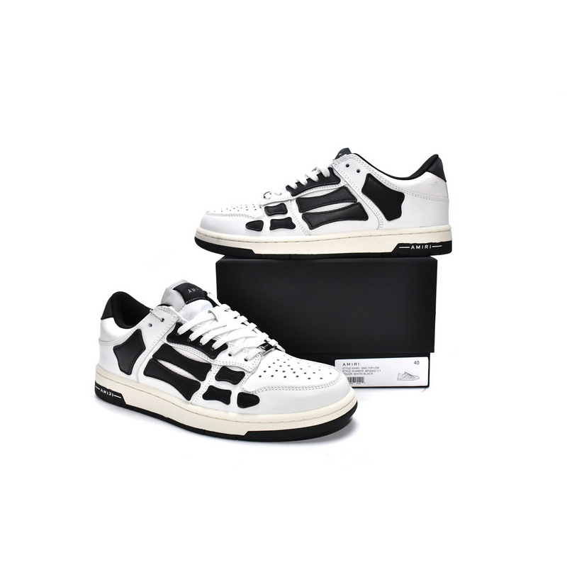 AMIRI Skel Top Low Whtie Black
