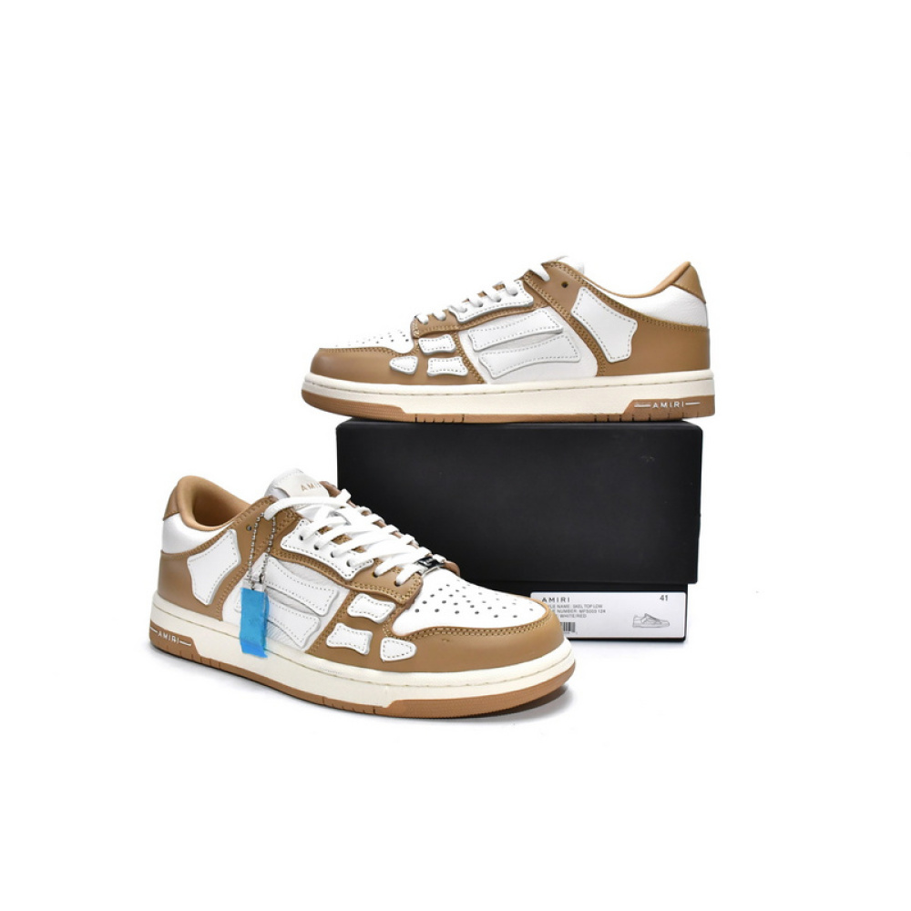 AMIRI Skel Top Low Whtie Brown