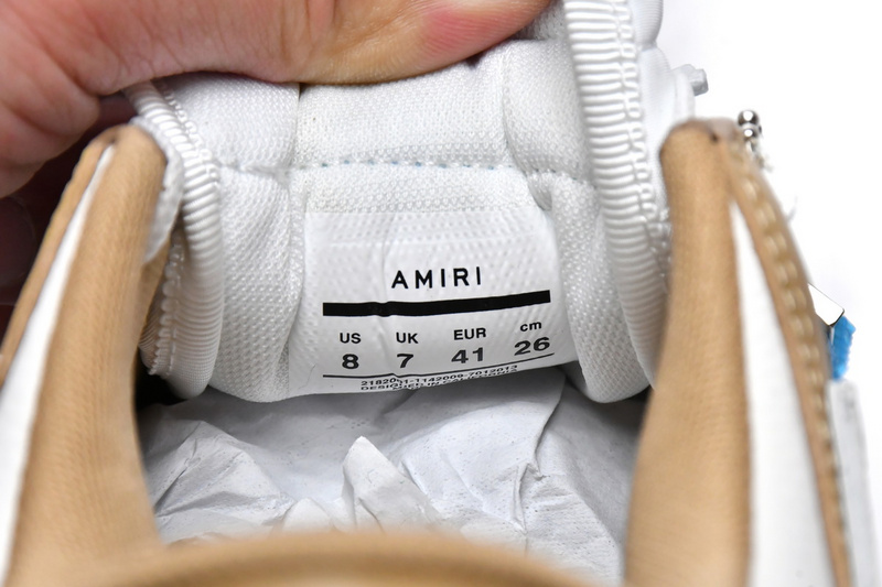 AMIRI Skel Top Low Whtie Brown