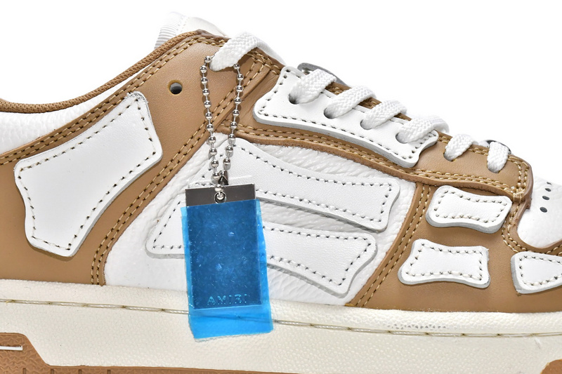 AMIRI Skel Top Low Whtie Brown