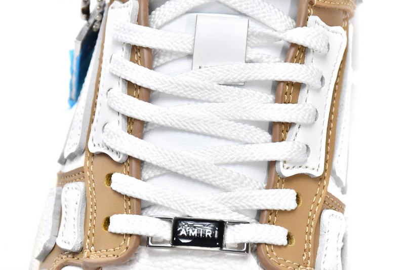 AMIRI Skel Top Low Whtie Brown