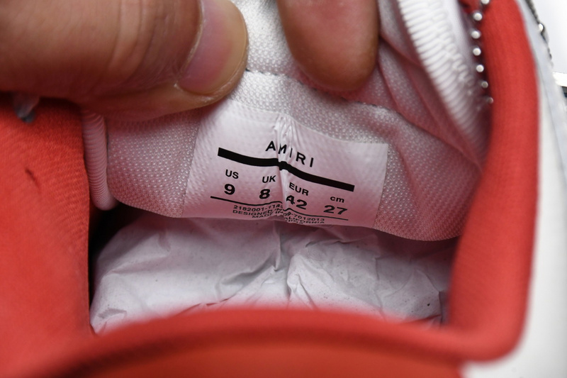 AMIRI Skel Top Low Whtie Red