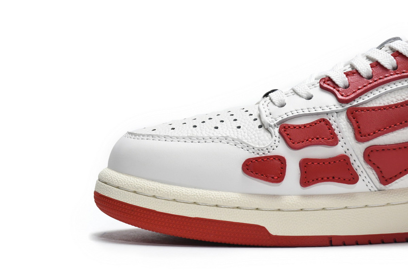 AMIRI Skel Top Low Whtie Red