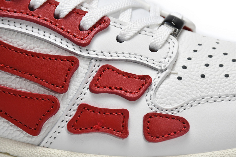 AMIRI Skel Top Low Whtie Red