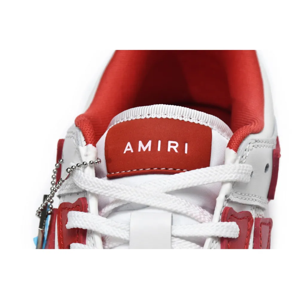 AMIRI Skel Top Low Whtie Red