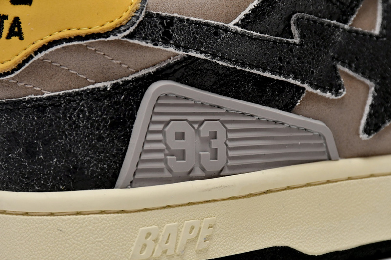 AP Bape Sk8 Sta Low Make old Black and Yellow