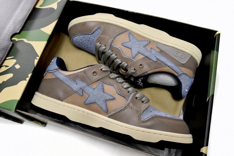 AP Bape Sk8 Sta Low Make old Khaki Blue