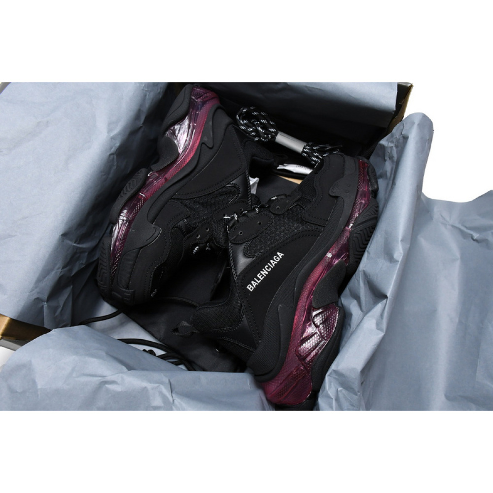 Balenciaga Triple S Black Claret Red