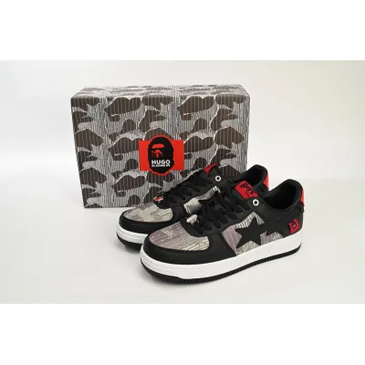 BP A Bathing Ape Bape Sta Low Black and Red Co Branding 02