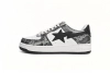 BP A Bathing Ape Bape Sta Low Black Black Snake Skin