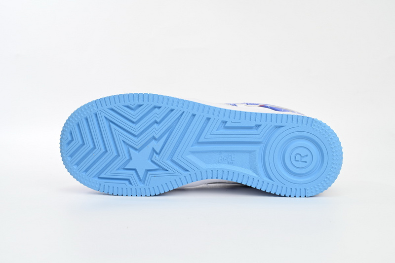 BP A Bathing Ape Bape Sta Low Black Blue Color Spray Painting