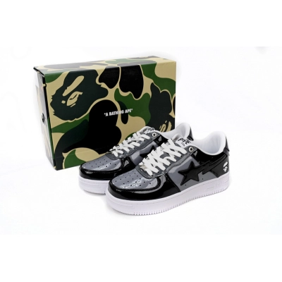 BP A Bathing Ape Bape Sta Low Black Grey Baolan 02