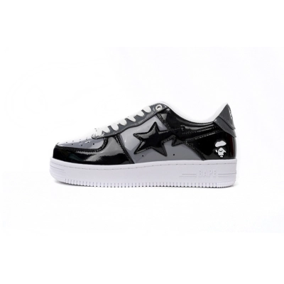 BP A Bathing Ape Bape Sta Low Black Grey Baolan 01
