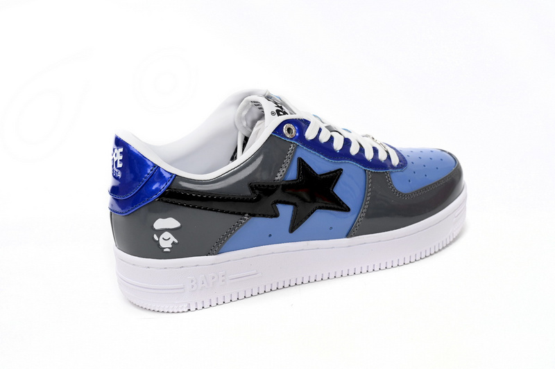 BP A Bathing Ape Bape Sta Low Lnk Blue Mirror Surface
