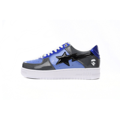BP A Bathing Ape Bape Sta Low Lnk Blue Mirror Surface 01