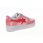 BP A Bathing Ape Bape Sta Low Pink Paint Leather