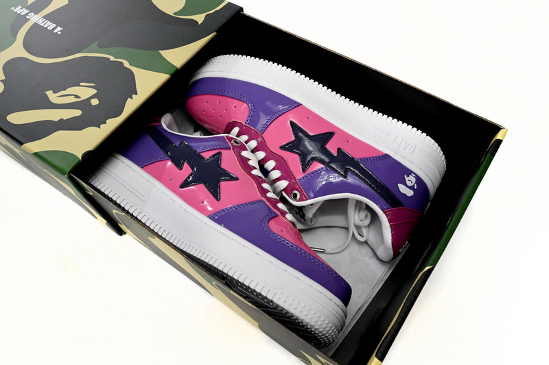 BP A Bathing Ape Bape Sta Low Purple Mirror Surface