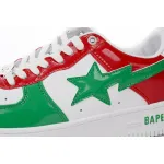 BP A Bathing Ape Bape Sta Low Red, white, and Green