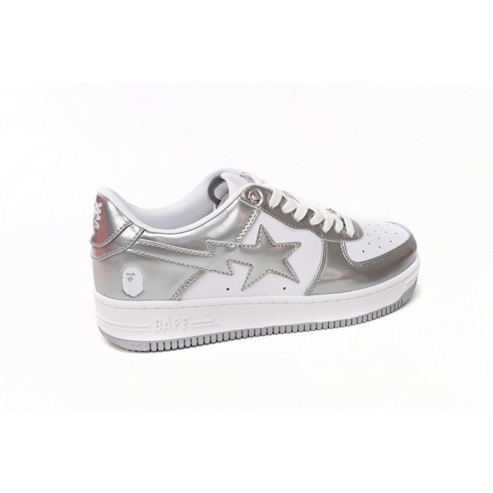 BP A Bathing Ape Bape Sta Low Silver