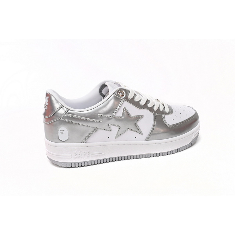 BP A Bathing Ape Bape Sta Low Silver