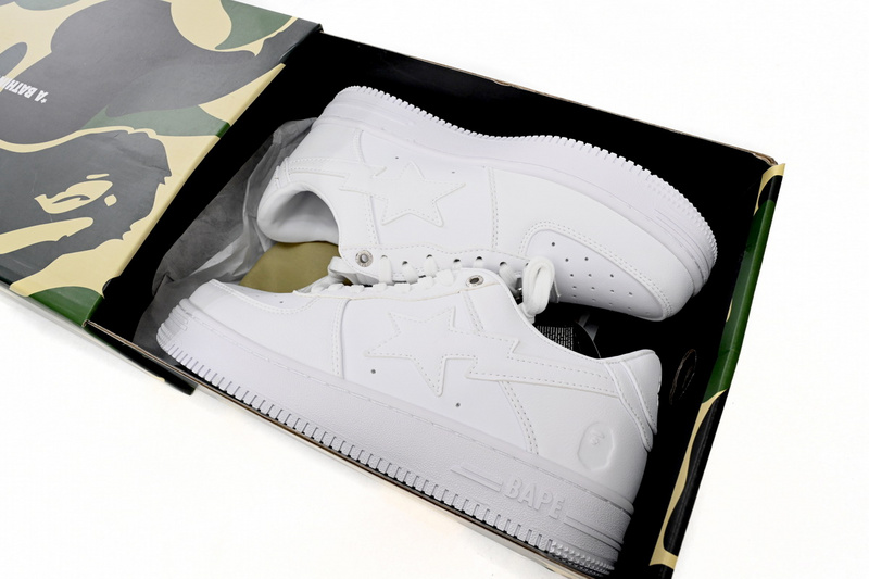 BP A Bathing Ape Bape Sta Low White