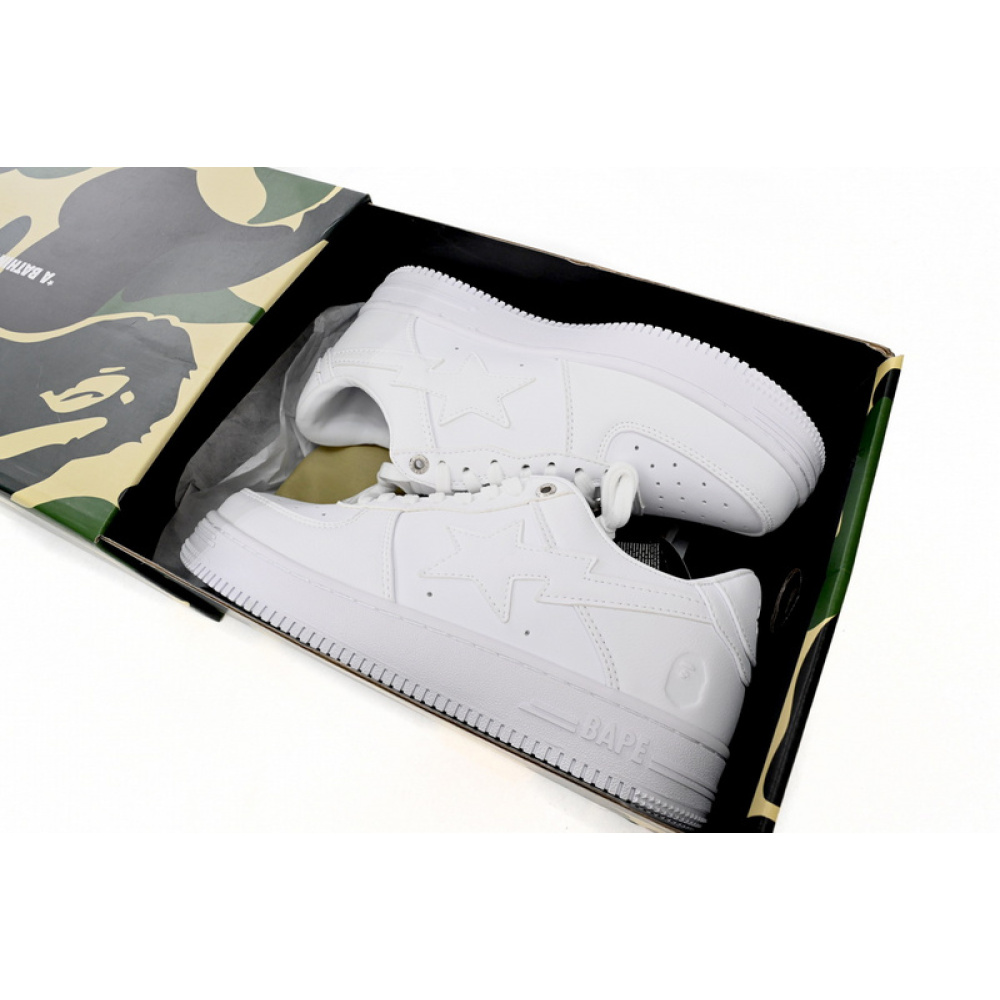 BP A Bathing Ape Bape Sta Low White