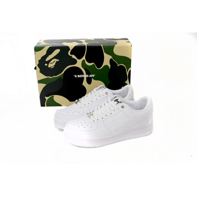 BP A Bathing Ape Bape Sta Low White 02
