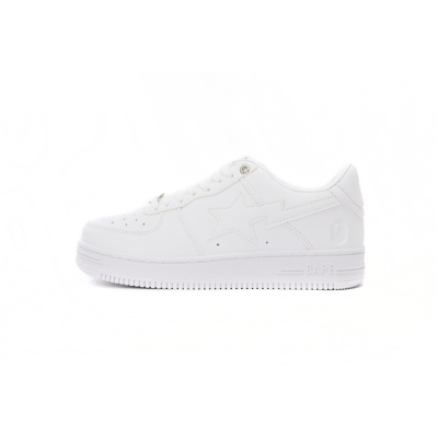 BP A Bathing Ape Bape Sta Low White 01