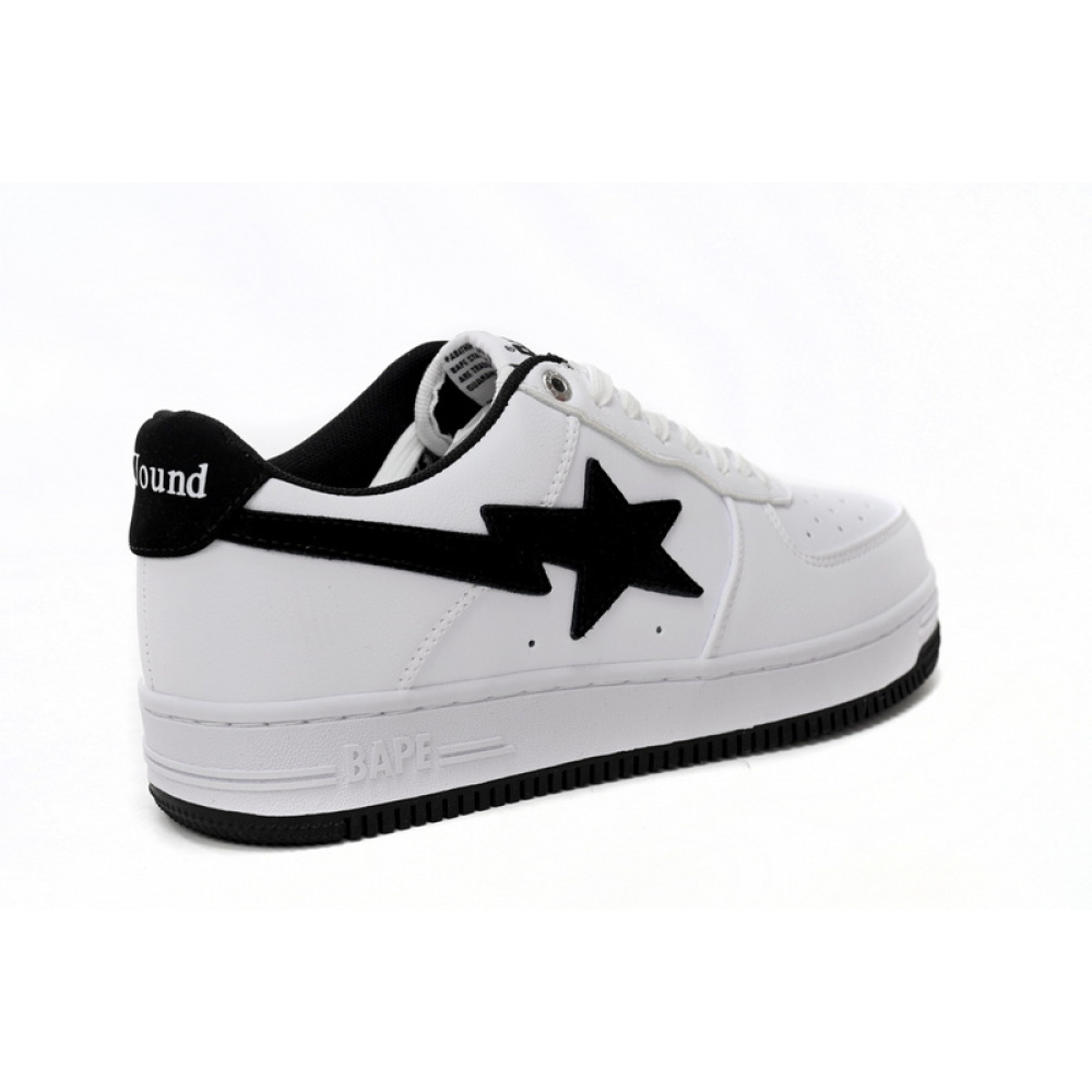 BP A Bathing Ape Bape Sta Low White And Black Tick