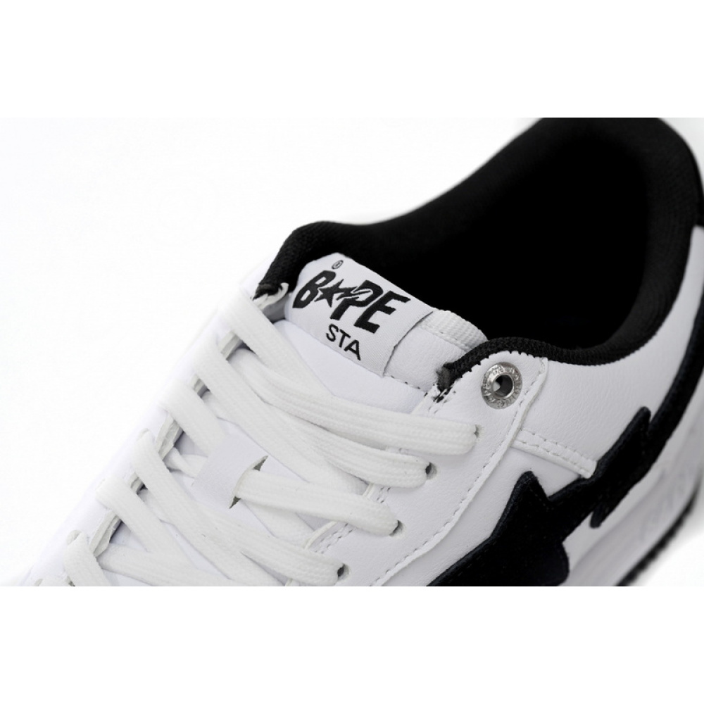 BP A Bathing Ape Bape Sta Low White And Black Tick