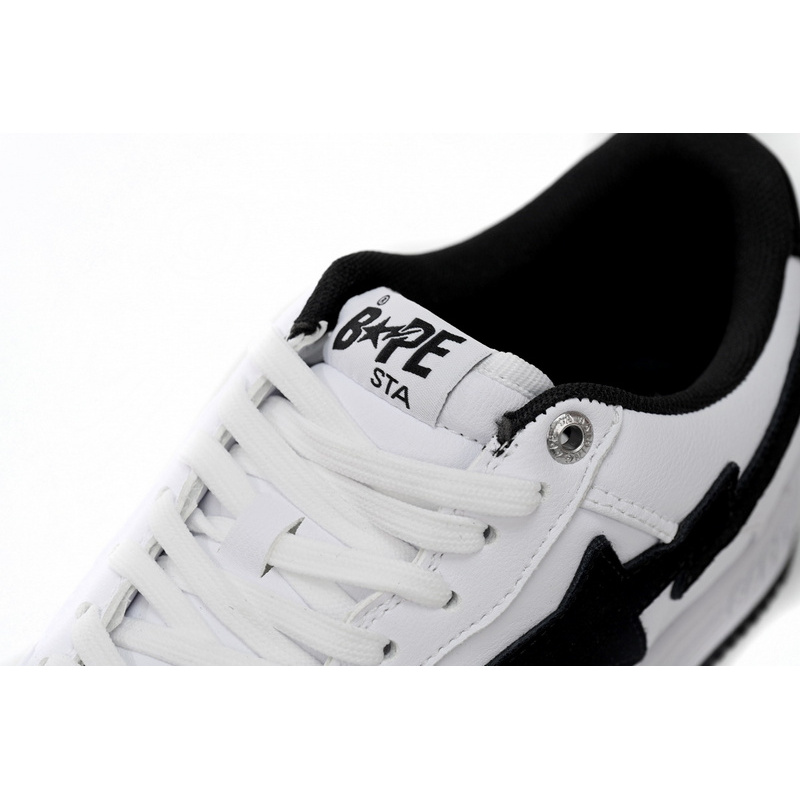 BP A Bathing Ape Bape Sta Low White And Black Tick