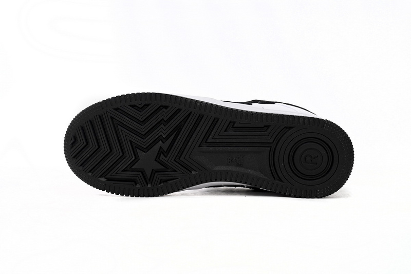 BP A Bathing Ape Bape Sta Low White And Black Tick