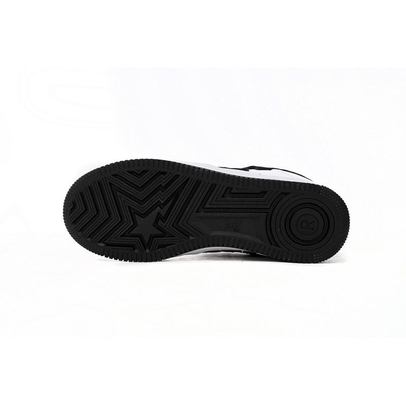 BP A Bathing Ape Bape Sta Low White And Black Tick