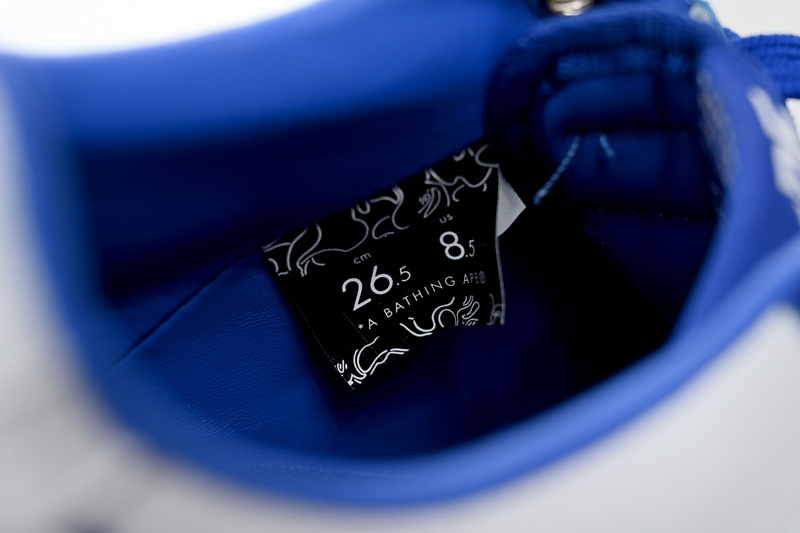 BP A Bathing Ape Bape Sta Low White and Blue Border