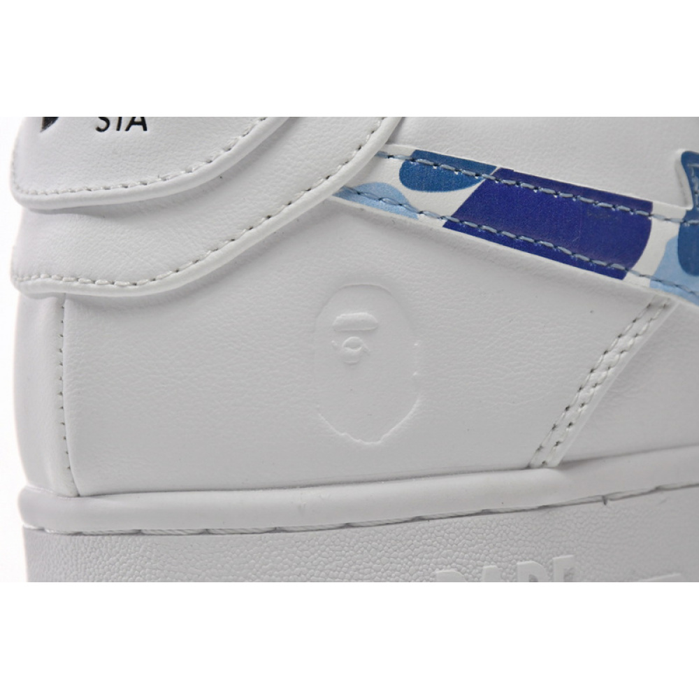 BP A Bathing Ape Bape Sta Low White Blue Camouflage