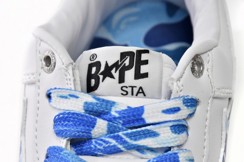 BP A Bathing Ape Bape Sta Low White Blue Camouflage