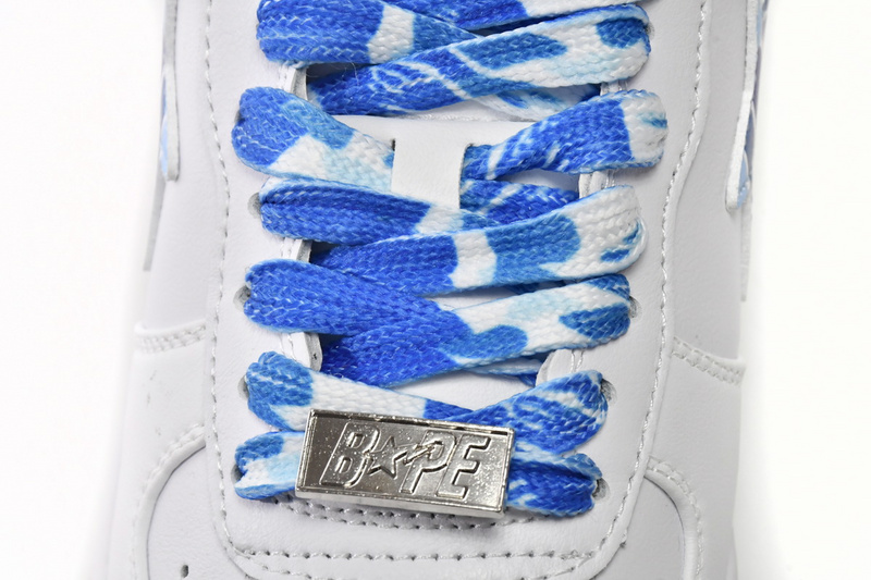 BP A Bathing Ape Bape Sta Low White Blue Camouflage
