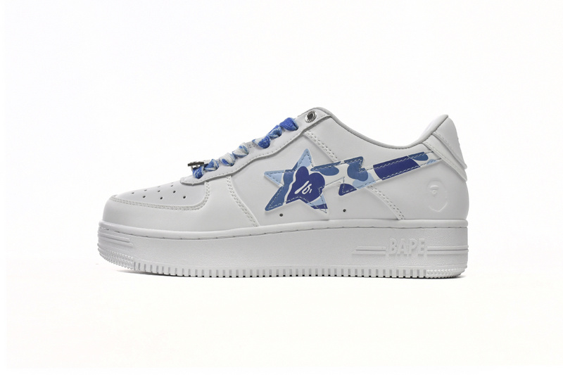 BP A Bathing Ape Bape Sta Low White Blue Camouflage