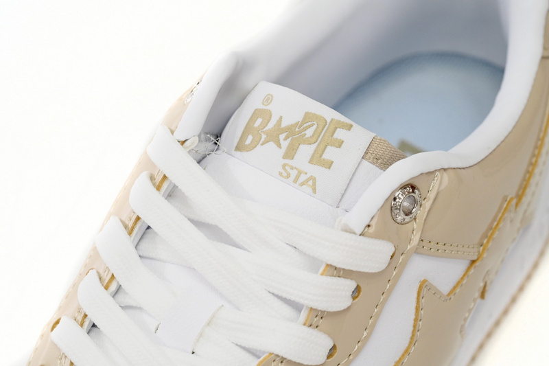 BP A Bathing Ape Bape Sta Low White Brown Mirror Surface