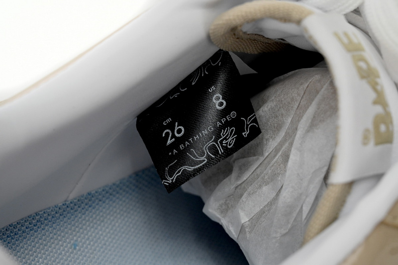 BP A Bathing Ape Bape Sta Low White Brown Mirror Surface