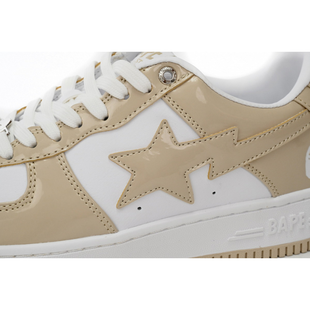 BP A Bathing Ape Bape Sta Low White Brown Mirror Surface