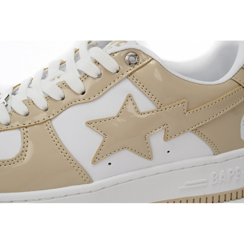 BP A Bathing Ape Bape Sta Low White Brown Mirror Surface