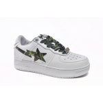 BP A Bathing Ape Bape Sta Low White Green Camouflage