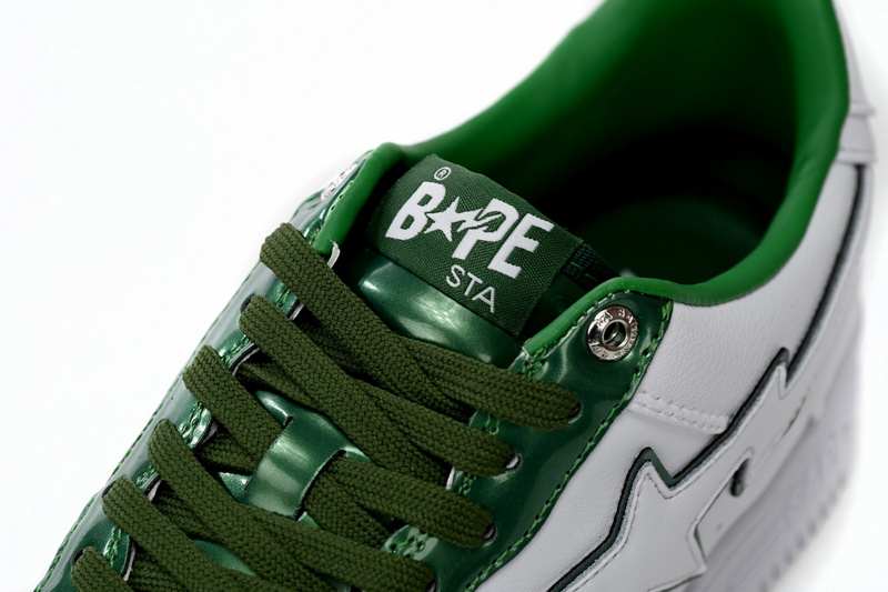 BP A Bathing Ape Bape Sta Low White Green edge