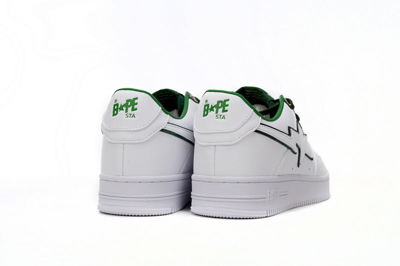 BP A Bathing Ape Bape Sta Low White Green edge