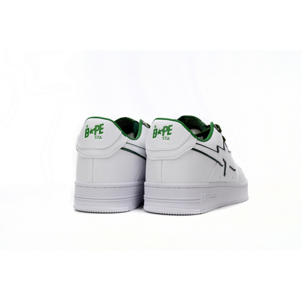 BP A Bathing Ape Bape Sta Low White Green edge